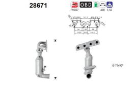 Katalysator MINI Clubman, One, Cooper / Citroën C3 Picasso, C4, C4 Picasso / Peugeot 207, 207 CC, 308 AS