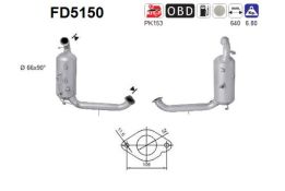 Partikelfilter Volvo C30, S40, S80, V50, V70 1.6 AS