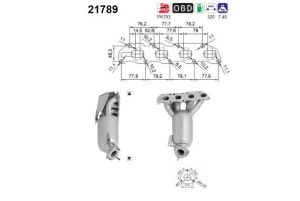 Katalysator Chevrolet Aveo / Opel Adam, Astra, Corsa D, Corsa e, Meriva AS 50% rabatt